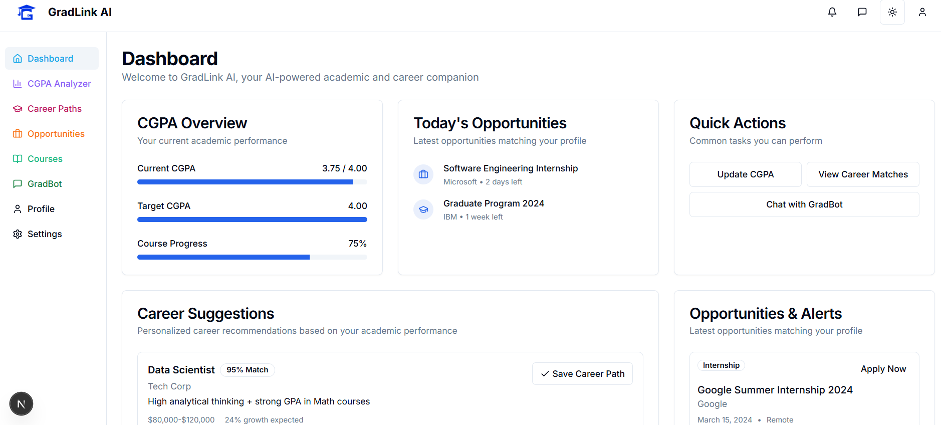 Students using GradLink AI